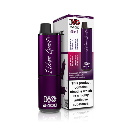 IVG 2400 4 In 1 Multi Flavour Blackberry Edition Vaporizers & Electronic Cigarettes IVG