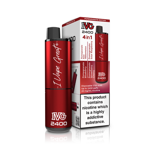 IVG 2400 4 In 1 Multi Flavour Pomegranate Edition Vaporizers & Electronic Cigarettes IVG