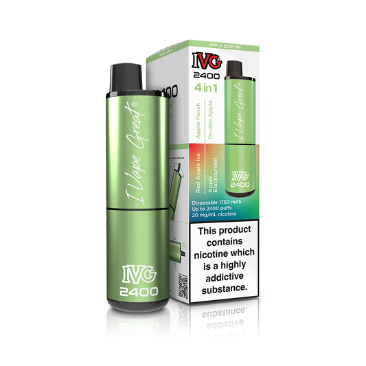IVG 2400 4 in 1 Multi Flavour Apple Edition Vaporizers & Electronic Cigarettes IVG