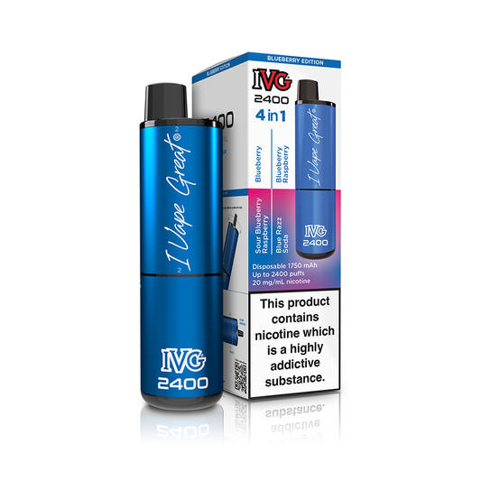 IVG 2400 4 in 1 Multi Flavour Blueberry Edition Vaporizers & Electronic Cigarettes IVG