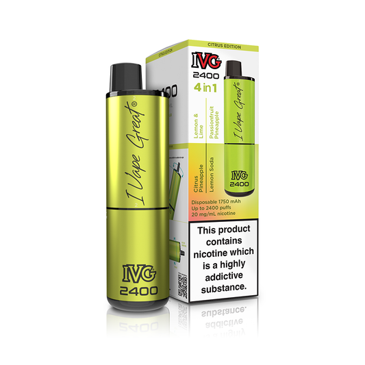 IVG 2400 4 in 1 Multi Flavour Citrus Edition Vaporizers & Electronic Cigarettes IVG