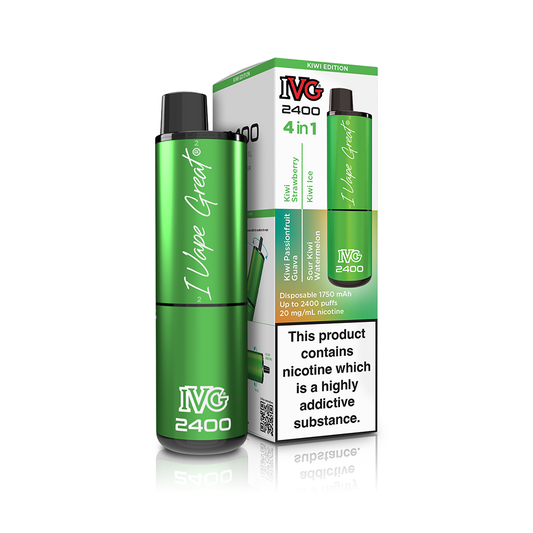 IVG 2400 4 in 1 Multi Flavour Kiwi Edition Vaporizers & Electronic Cigarettes IVG