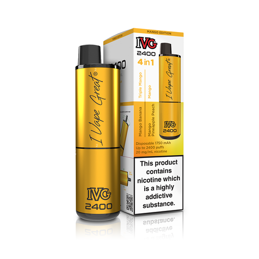 IVG 2400 4 in 1 Multi Flavour Mango Edition Vaporizers & Electronic Cigarettes IVG