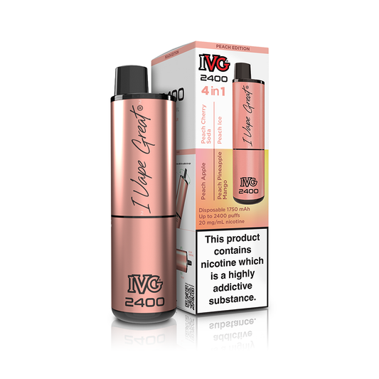 IVG 2400 4 in 1 Multi Flavour Peach Edition Vaporizers & Electronic Cigarettes IVG