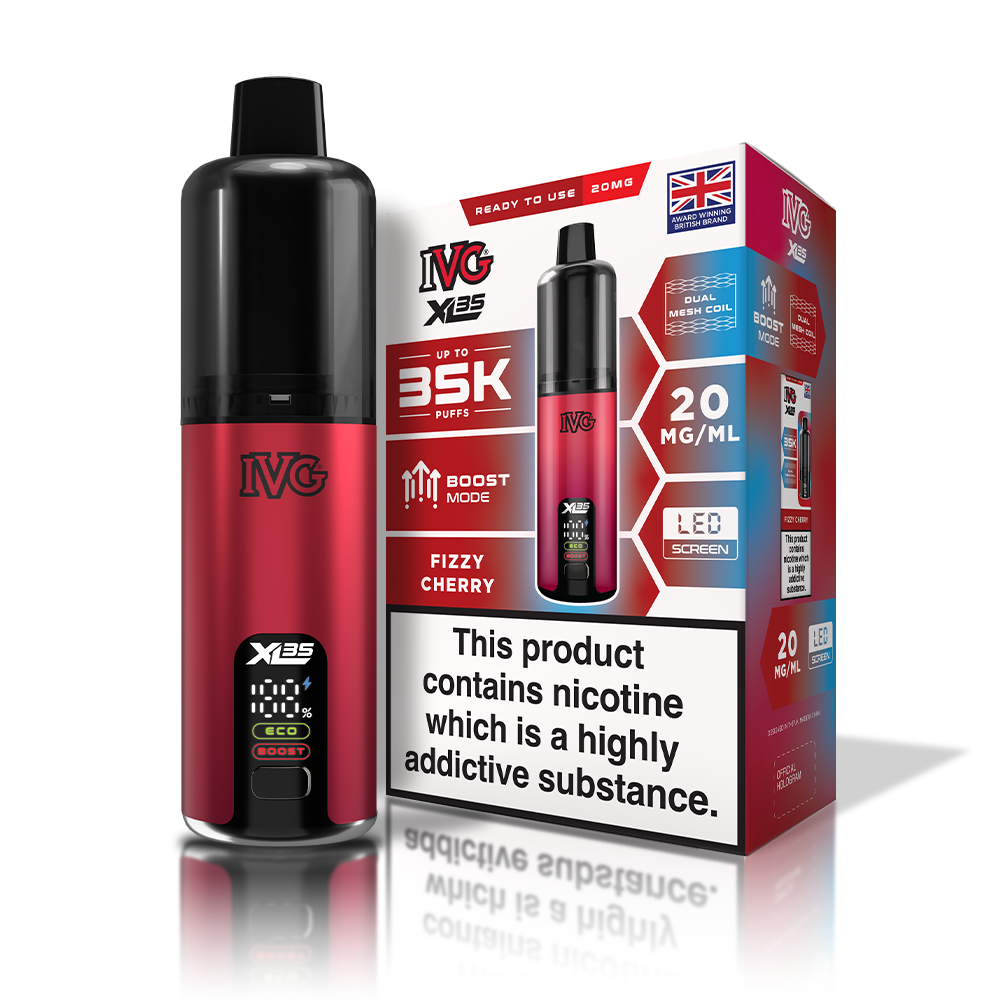 Fizzy Cherry IVG XL35 Starter Kit | Up to 35k Puffs IVG Ireland Fizzy Cherry IVG XL35 Starter Kit | Up to 35k Puffs IVG Ireland
